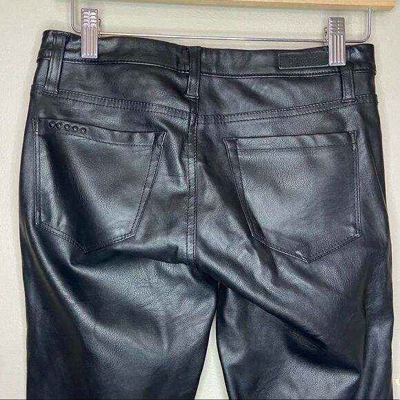 Blank NYC Black Faux Leather Low-Rise Skinny-Leg Pants Size 26 - Picture 5 of 8